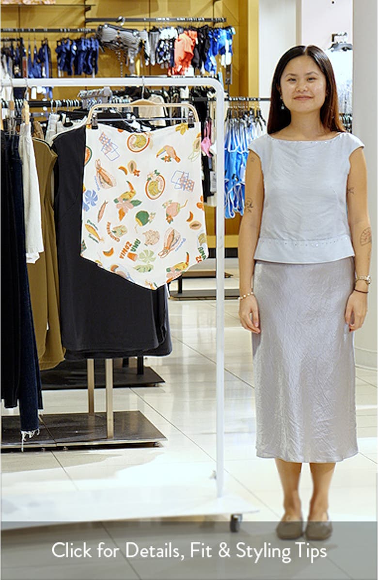 Sui Print Strapless Top, sales video thumbnail