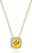 Lafonn Cushion Halo Pendant Necklace