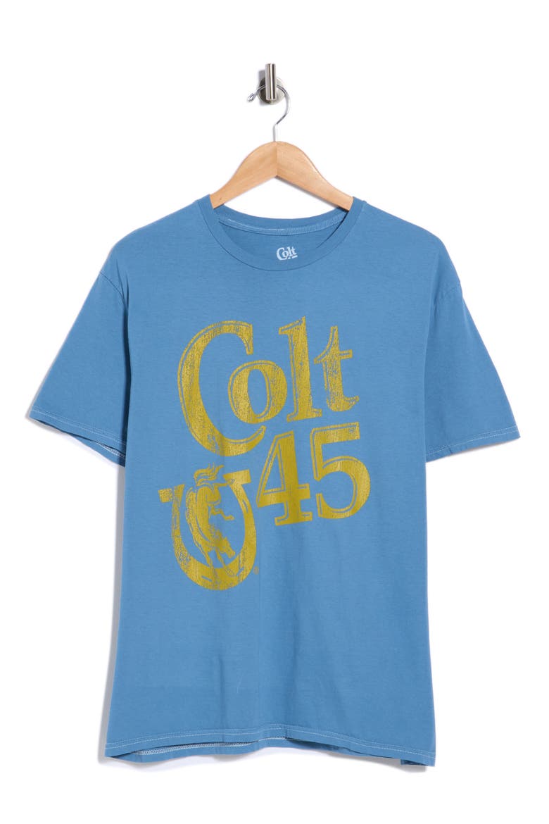 Colt 45 Cotton Graphic T-Shirt, Alternate, color, BLUE