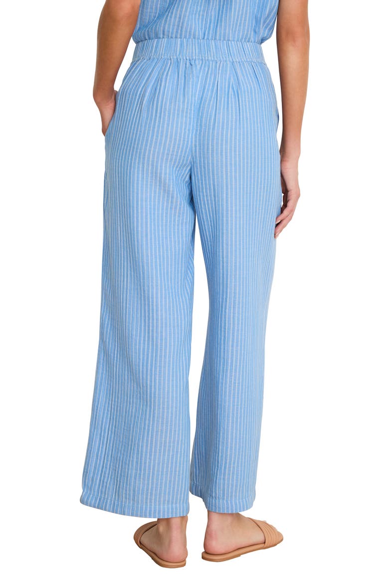 Fairfield Gauze Ankle Wide Leg Pants, Alternate, color, BLUE MULTI
