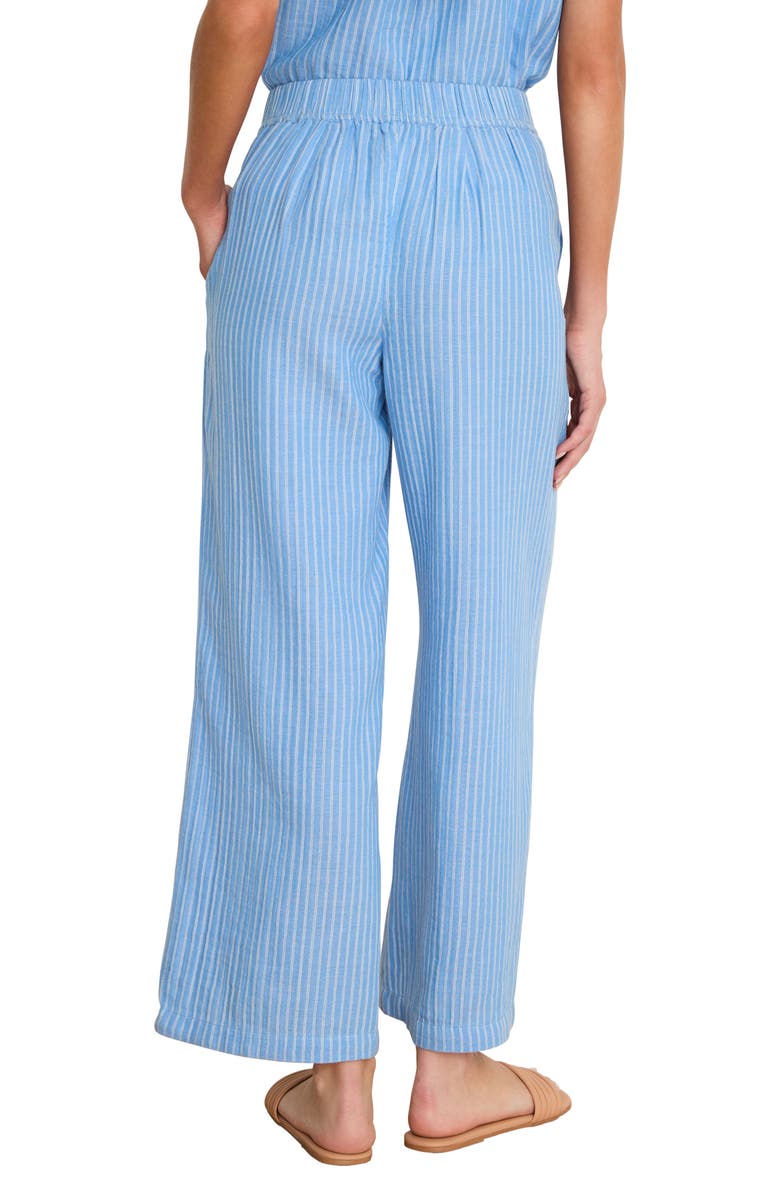 NIC+ZOE Fairfield Gauze Ankle Wide Leg Pants, Alternate, color, Blue Multi