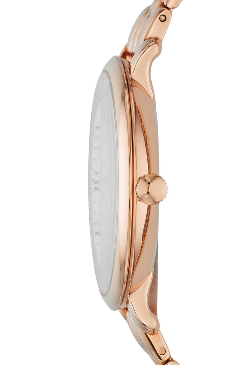'Jacqueline' Round Bracelet Watch, 36mm, Alternate, color, ROSE GOLD