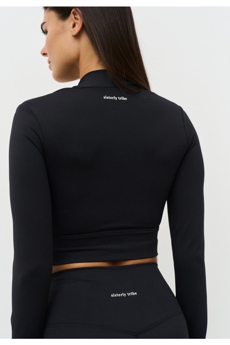 Softsculpt Bolero Long Sleeve Top, Alternate, color, Black