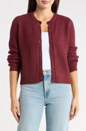 Splendid Felicity Crewneck Cotton Blend Cardigan