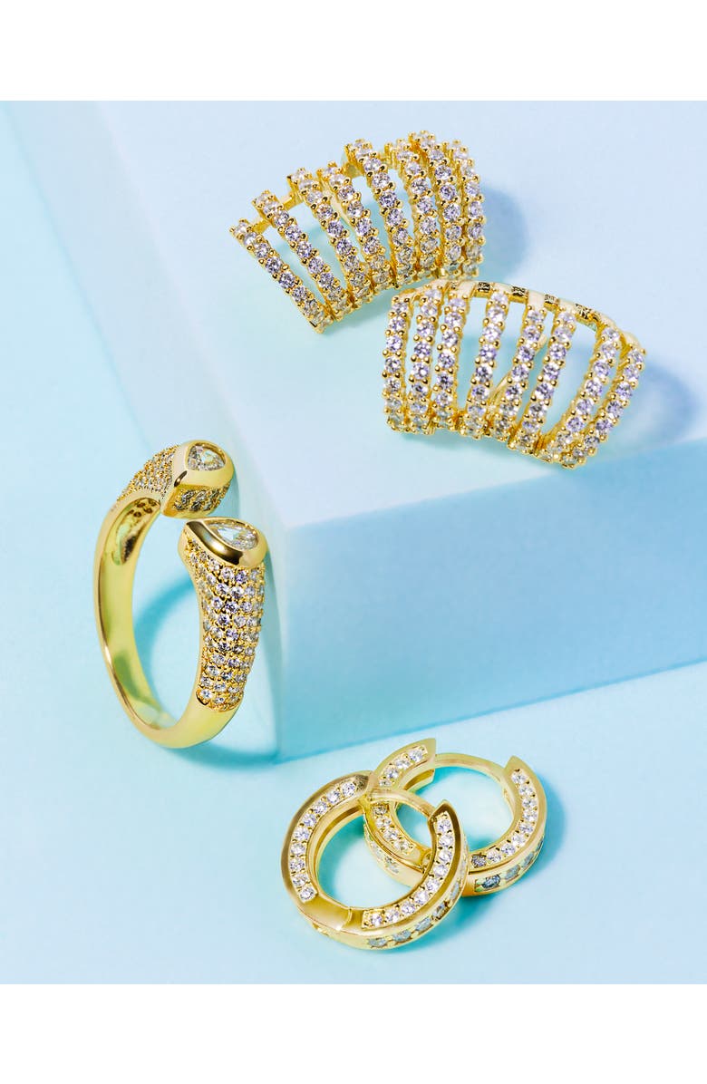 Mazin Jewels Charlotte Hoops, Alternate, color, Gold