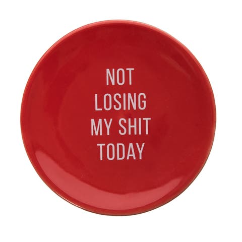 Not Losing My Shit Today Trinket Tray Ceramic Red