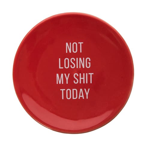 Totalee Gift Not Losing My Shit Today Trinket Tray Ceramic Red