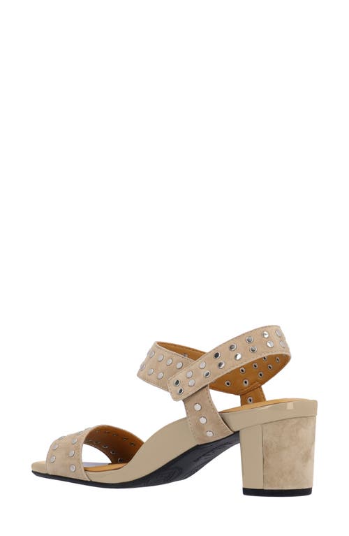 L'amour Des Pieds Maddex Studded Sandal In Taupe