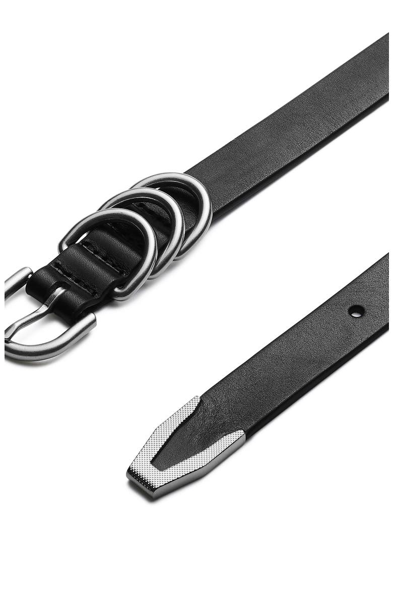 Baby Spire Leather Belt, Alternate, color, BLACK