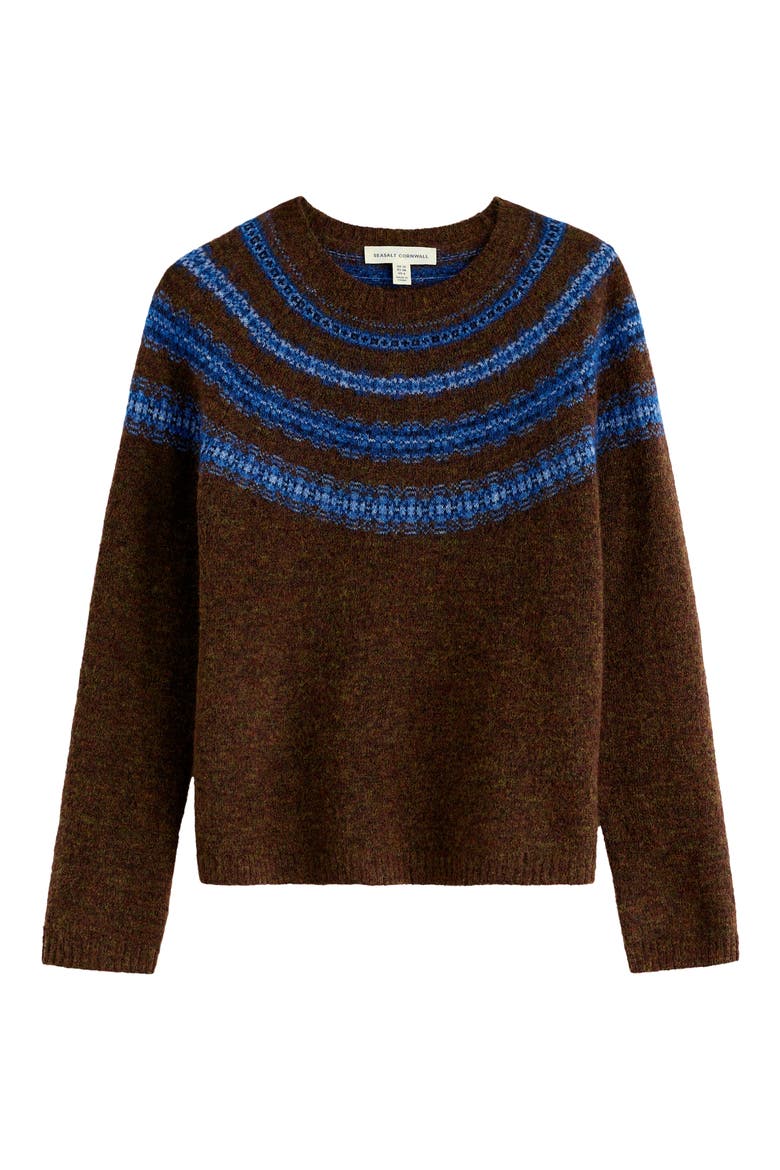 Annik Fair Isle Wool & Mohair Blend Sweater, Alternate, color, ALLIUM LIGHT MARINE