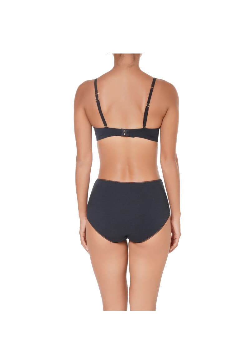 Coton Bio High Waisted Bikini, Alternate, color, Black