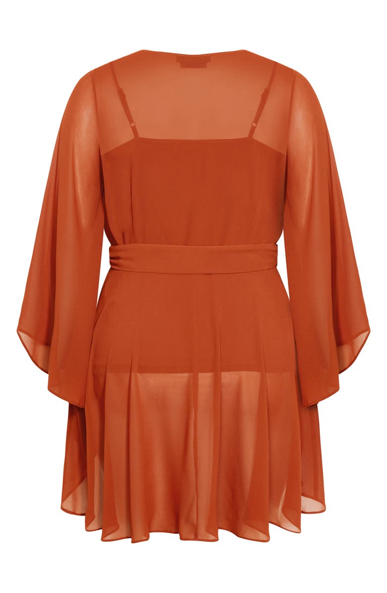 City Chic Wrap Tunic Top, Alternate, color, Honey