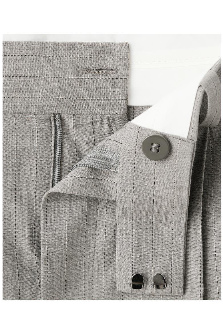 Pleated Straight Leg Pants, Alternate, color, GREY