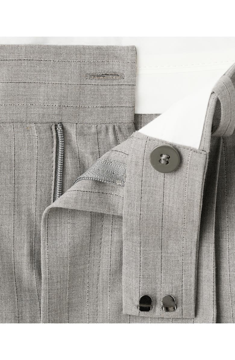 MANGO Pleated Straight Leg Pants, Alternate, color, Grey