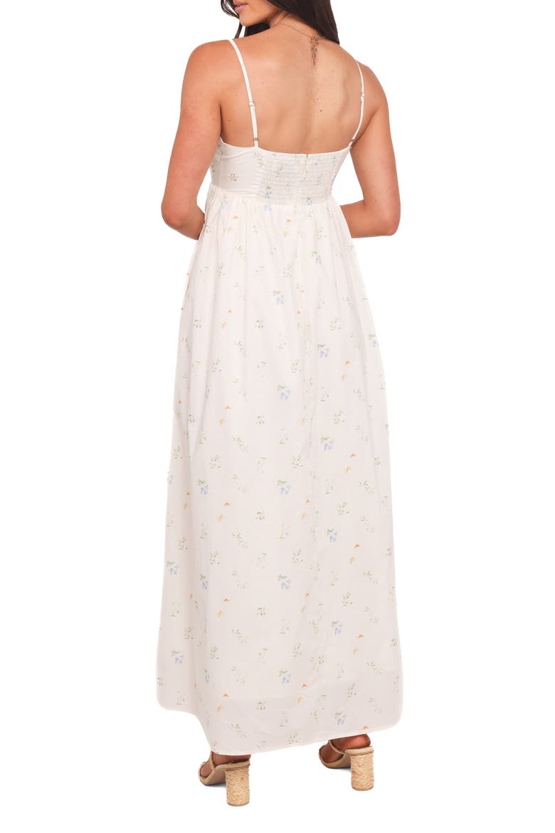 Odessa Print Sleeveless Maxi Dress, Alternate, color, WHITE FLORAL