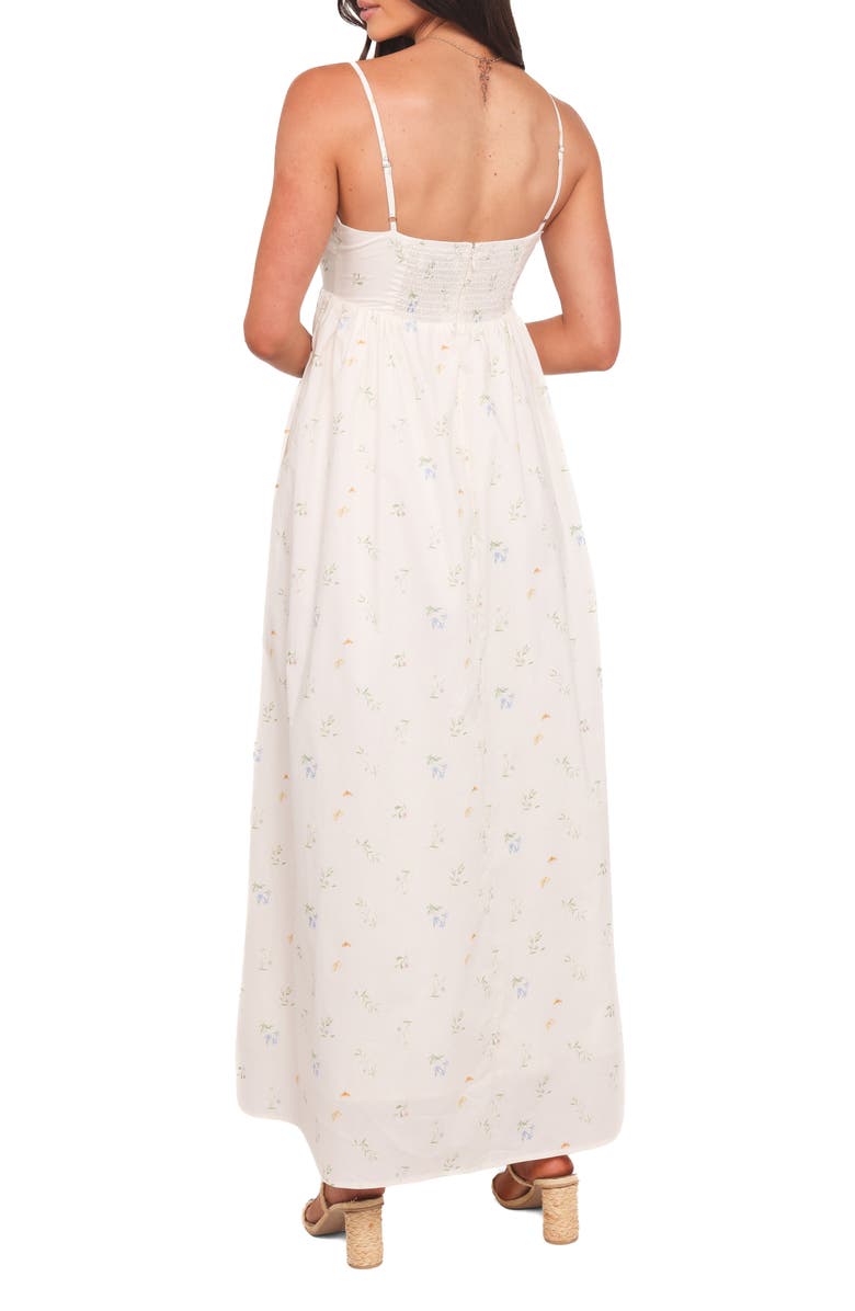 Petal & Pup Odessa Print Sleeveless Maxi Dress, Alternate, color, White Floral
