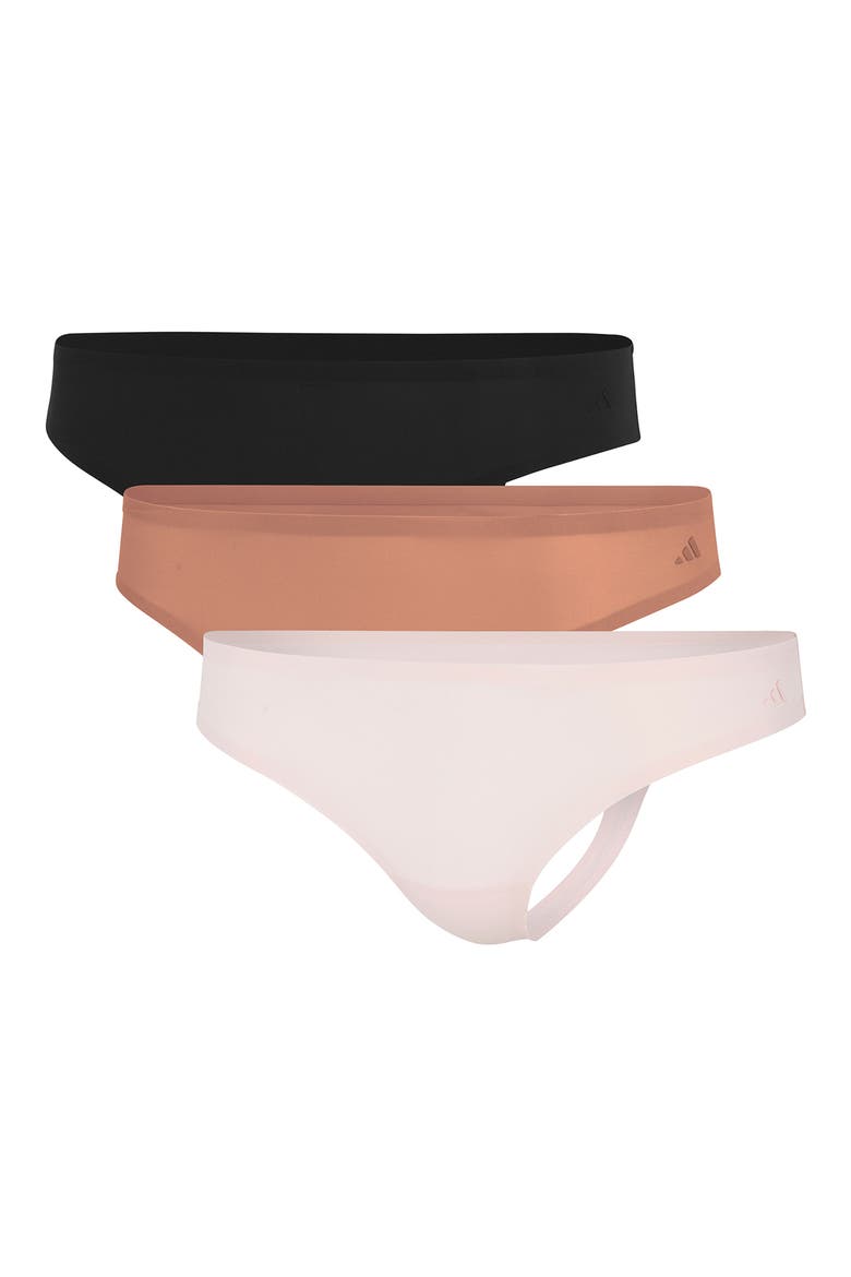 Set of 3 Thongs, Main, color, BLACK/ ALMOND/ WHITE