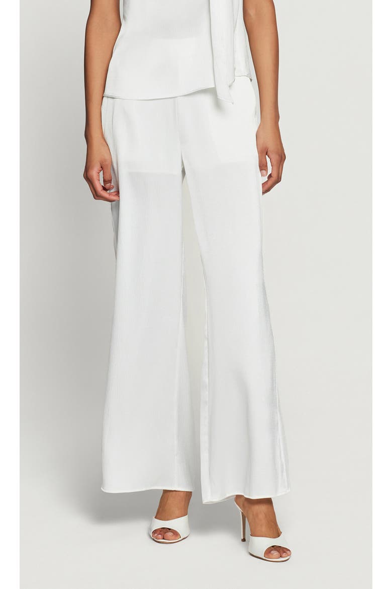 Kelela Hammered Satin Pants, Main, color, White