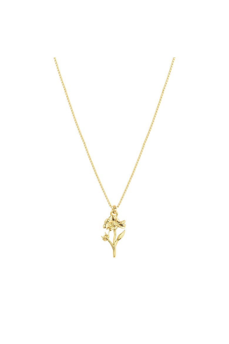 Elsie Birth Flower Necklace, Main, color, Gold / October
