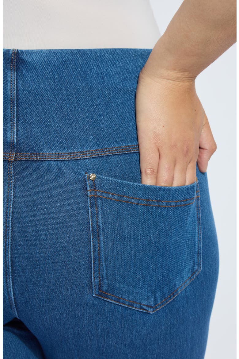 'Lyssentials Pull-On Baby Bootcut Pants, Alternate, color, MID WASH