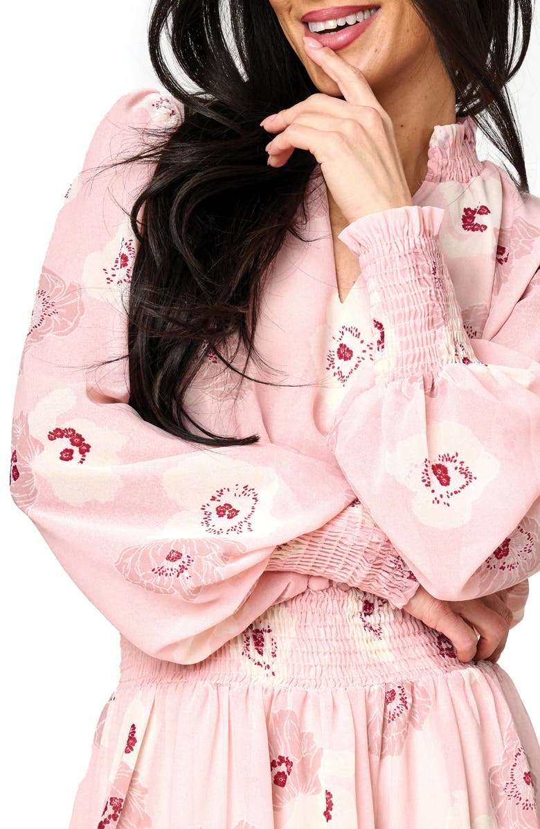 GIBSONLOOK Nasreen Floral Long Sleeve Dress, Alternate, color, 