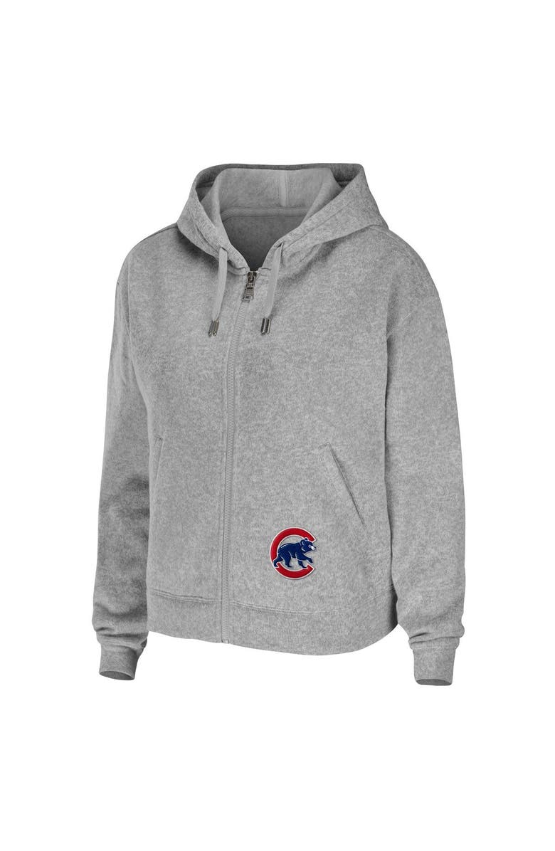 WEAR by Erin Andrews Women's WEAR by Erin Andrews Heather Navy Chicago Cubs Full-Zip Hoodie, Alternate, color,