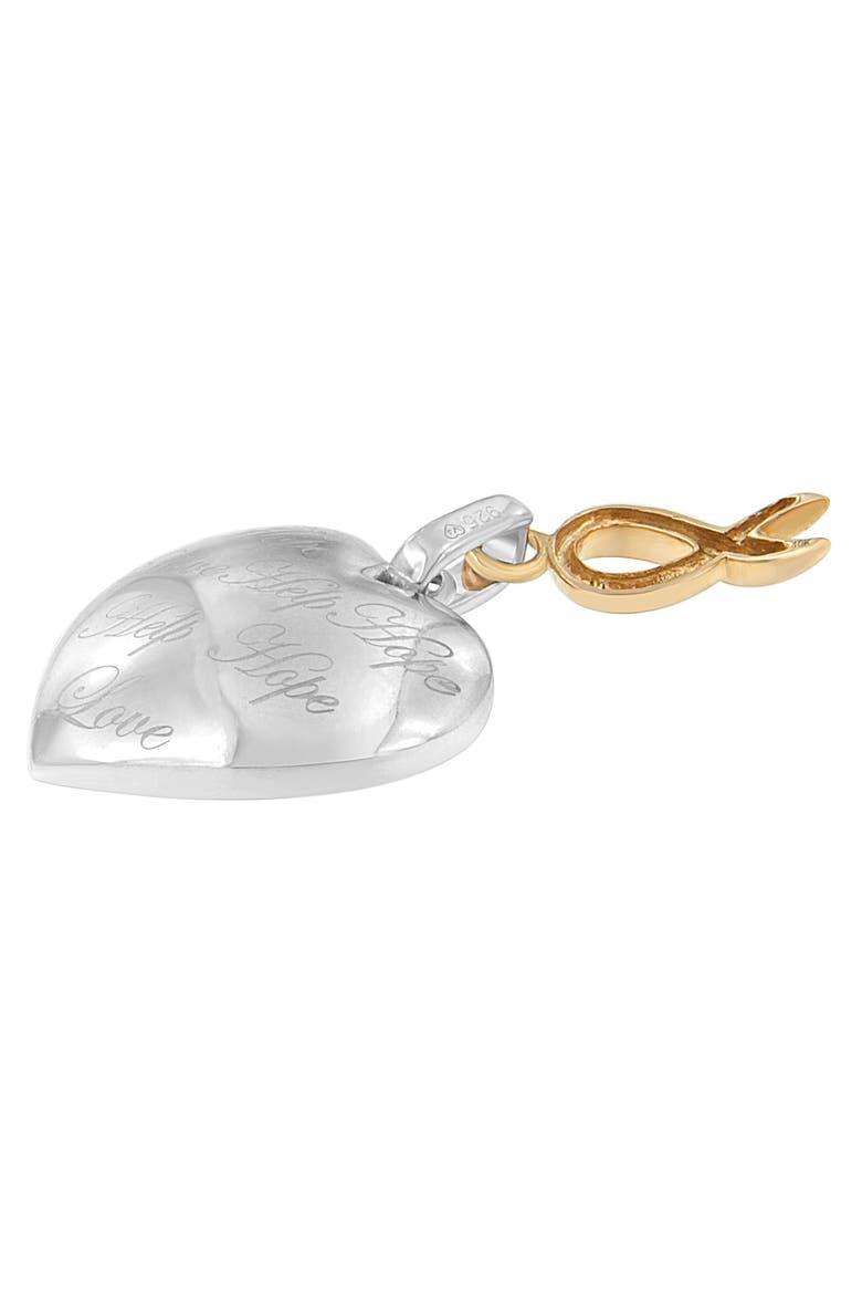 10K Yellow Gold Over Silver Heart Pendant Necklace, Alternate, color, Yellow