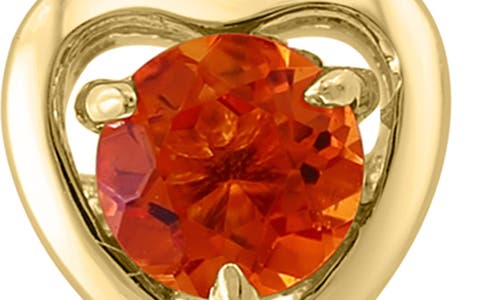 Effy Round Citrine Heart Stud Earrings In Yellow