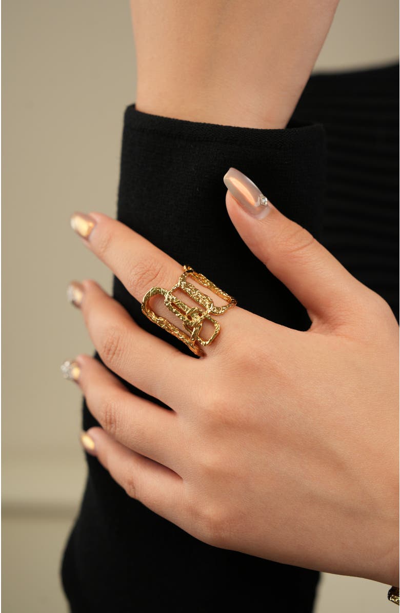 RC RETRO CHIC Roman Arc Golden Ring, Alternate, color, Gold