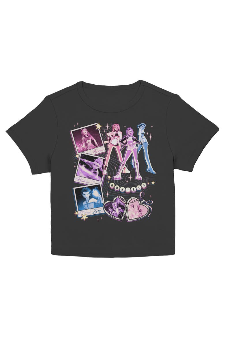 Junior's KPop Demon Hunters Huntrix Cute Instant Film  Graphic T-Shirt, Main, color, Black