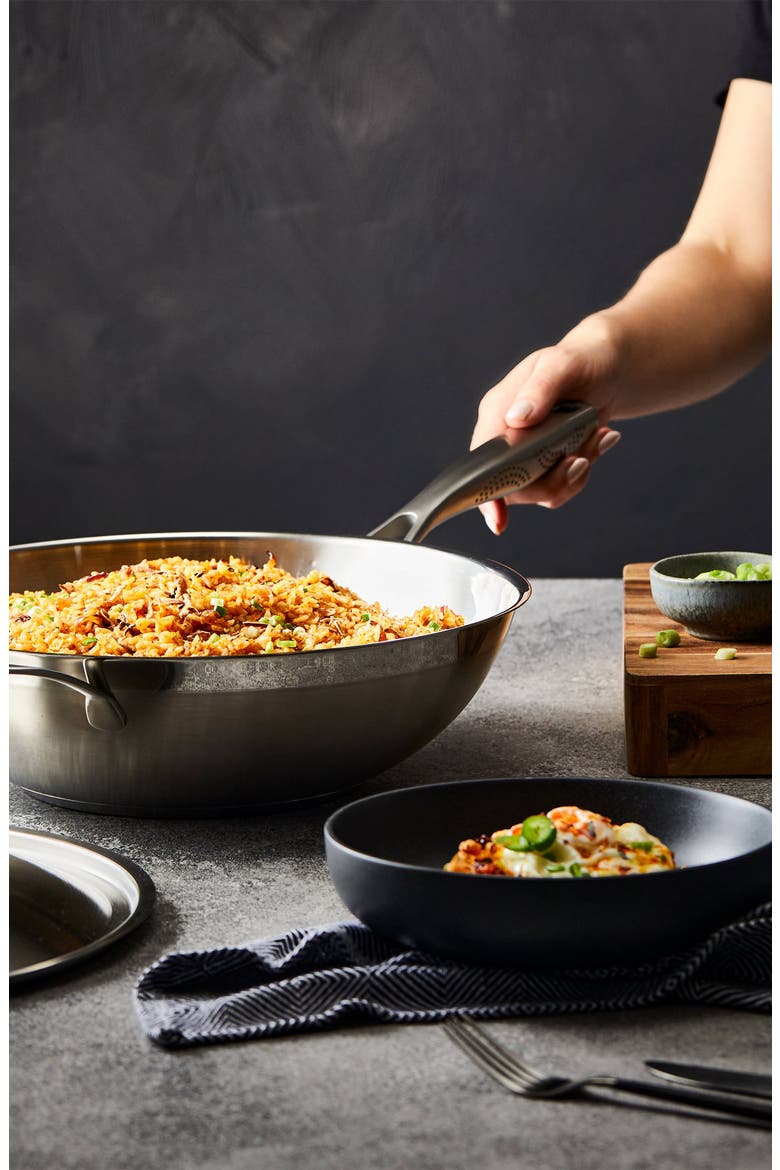 iD3® SS 5.3 Qt. Wok, Alternate, color, SILVER