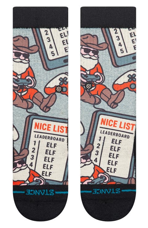 Kids' Santa Cowboy Crew Socks
