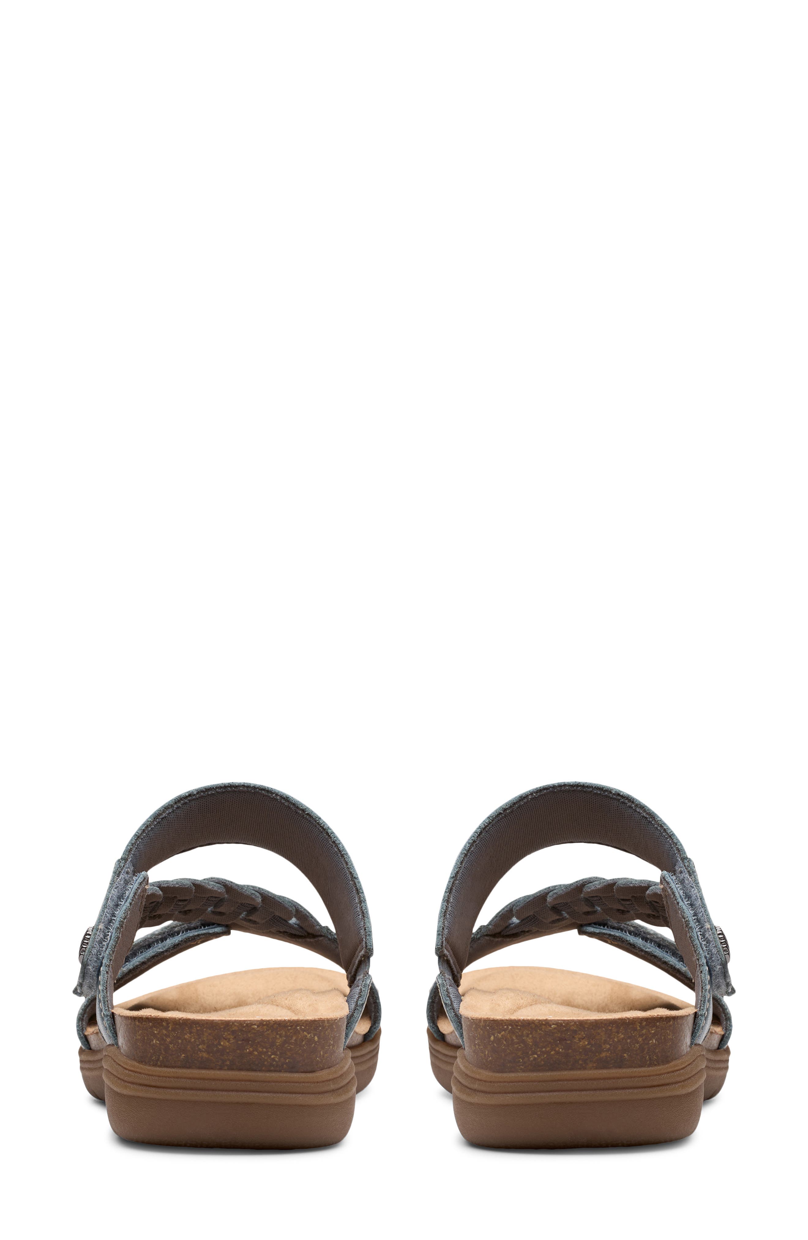 Clarks<sup>®</sup> April Raelyn Slide Sandal, Alternate, color, Blue Grey Lea