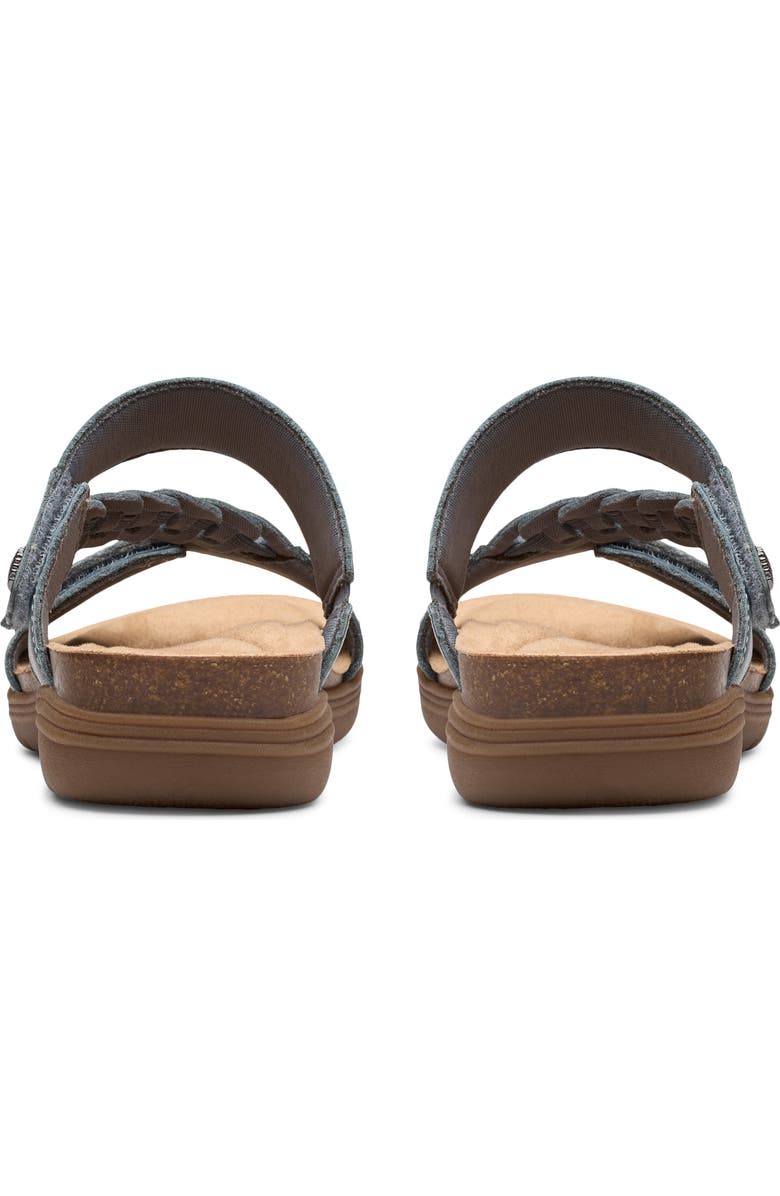 Clarks<sup>®</sup> April Raelyn Slide Sandal, Alternate, color, Blue Grey Lea