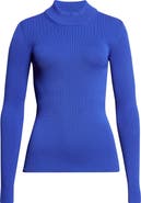Jil Sander Technical Rib Mock Neck Sweater