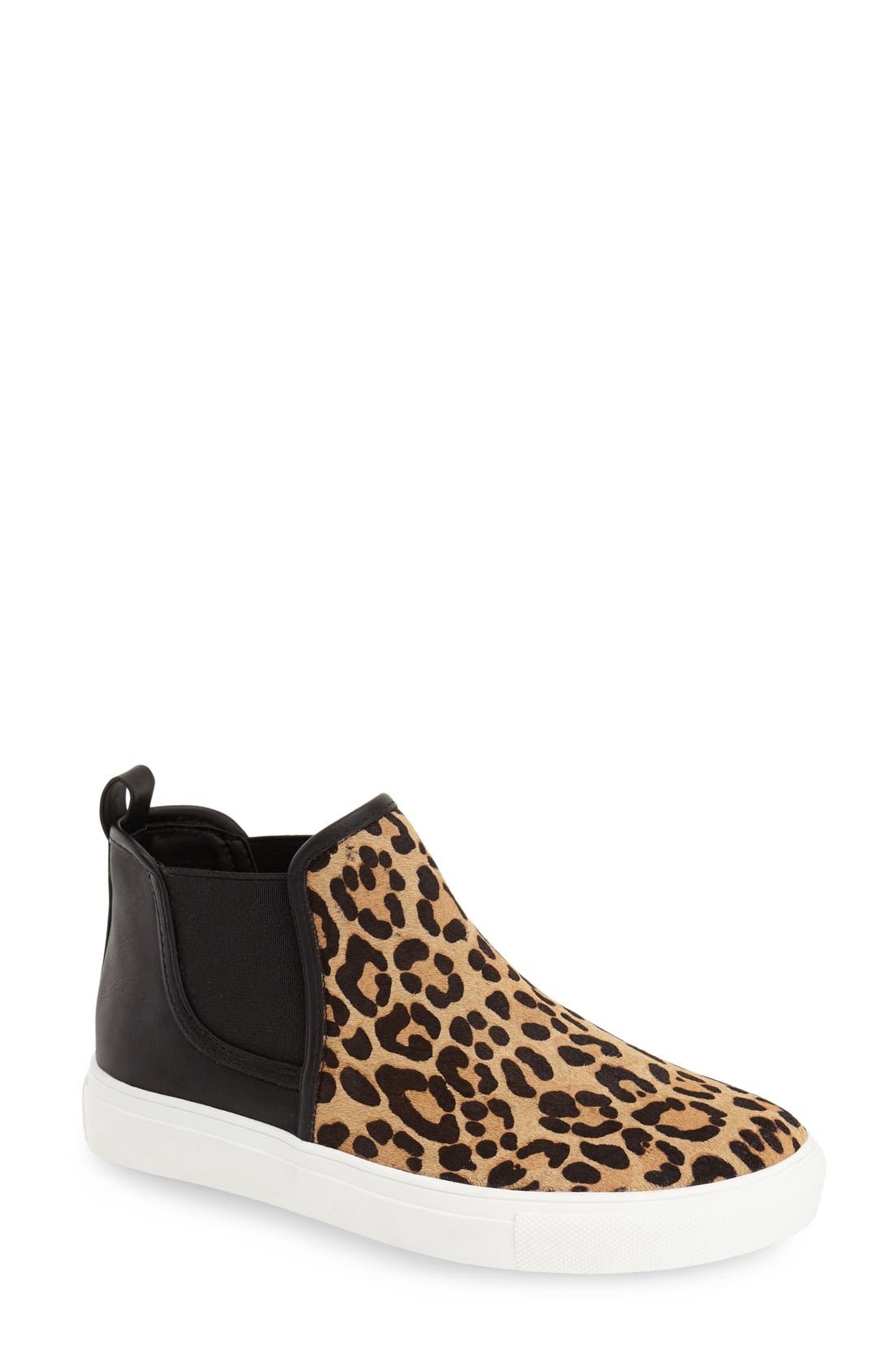 'Ziggy' Genuine Calf Hair High Top Sneaker, Main, color, LEOPARD/ BLACK CALFHAIR