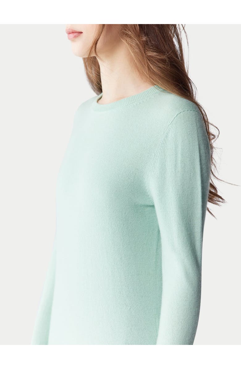 GOBI Mongolian Cashmere Essential Cashmere Crewneck Sweater, Alternate, color, Celadon