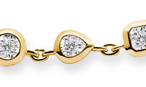 Monica Vinader Womens Bezel 18ct Yellow Gold Vermeil And 0.5ct Lab-grown Diamond Cluster Necklac In Gold