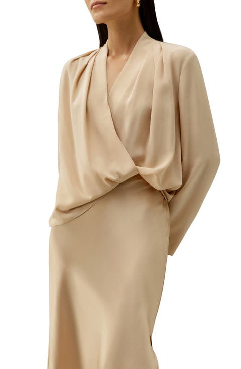 Women's Silk Crêpe de Chine Long Sleeve Blouse