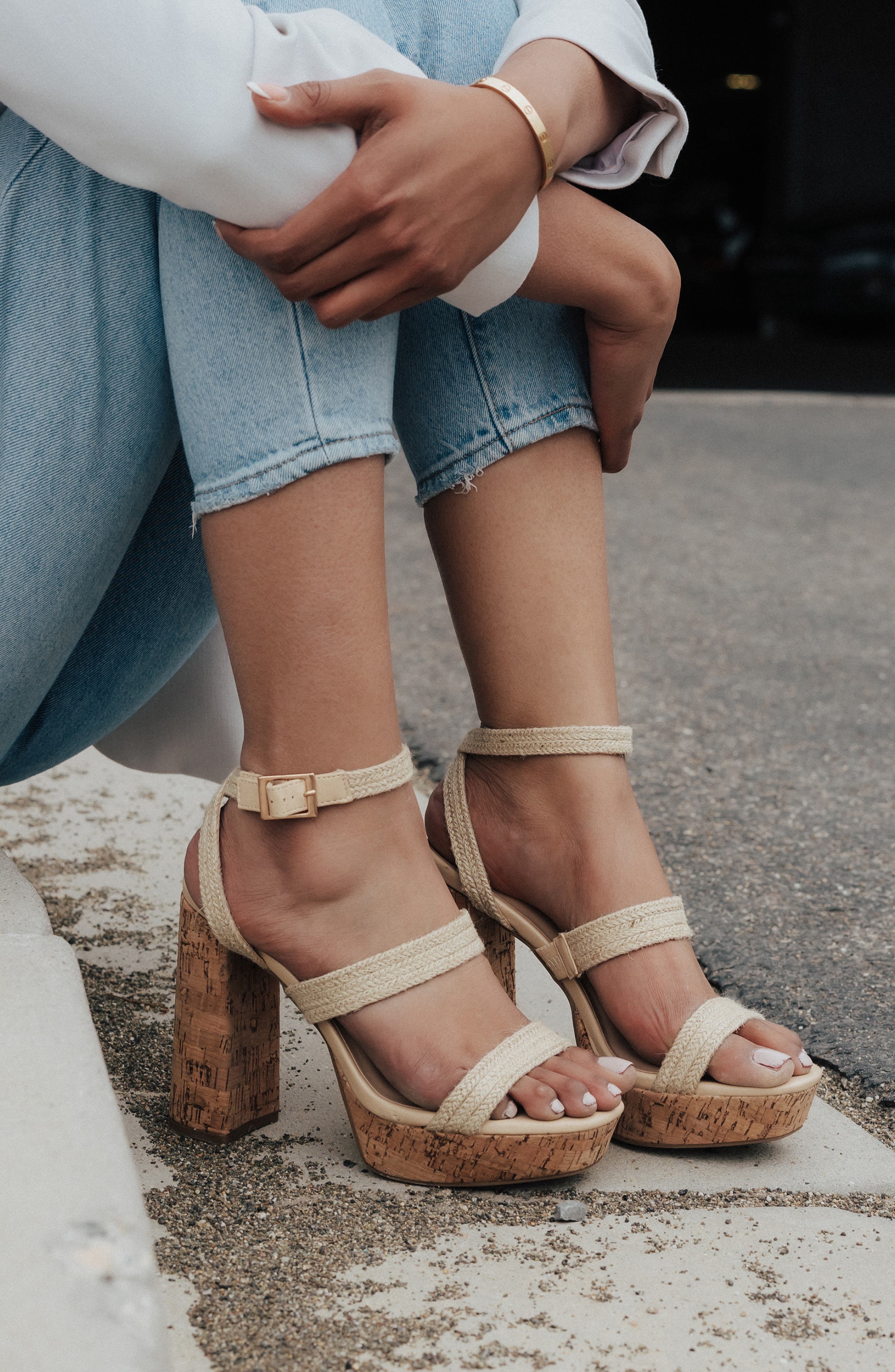 Sienne Platform Sandal, Alternate, color, NATURAL