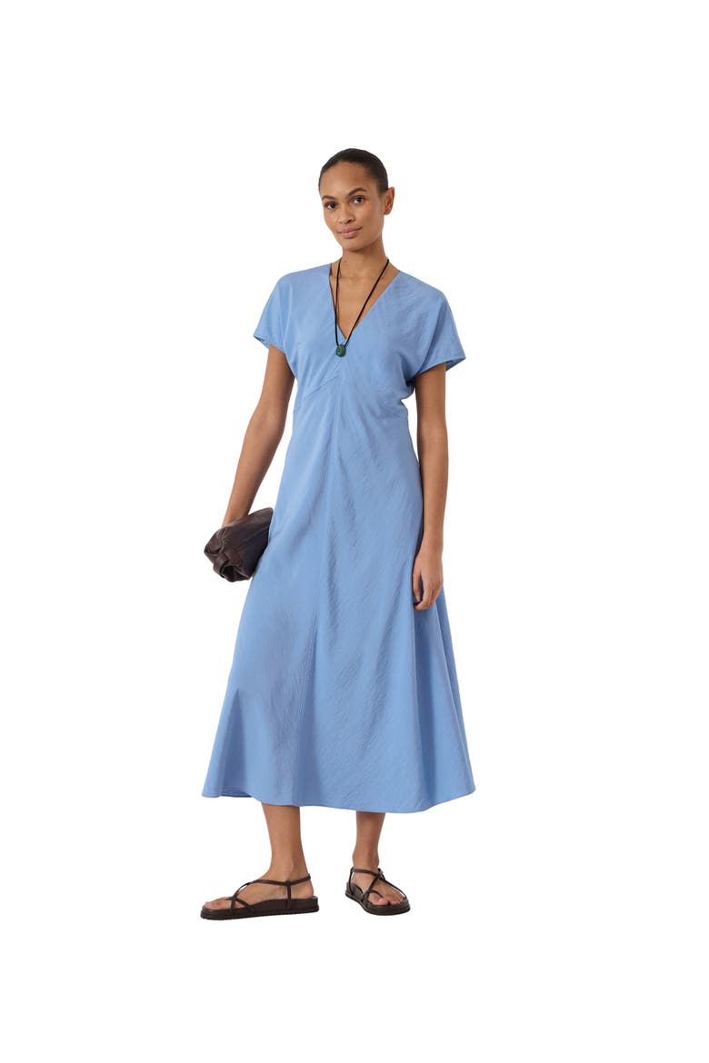 Grace Air Flow V-Neck Midi Dress, Main, color, Allure Blue