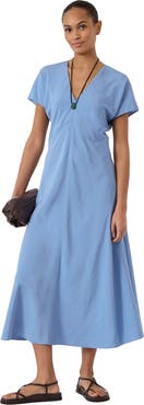 Hush Grace Air Flow V-Neck Midi Dress