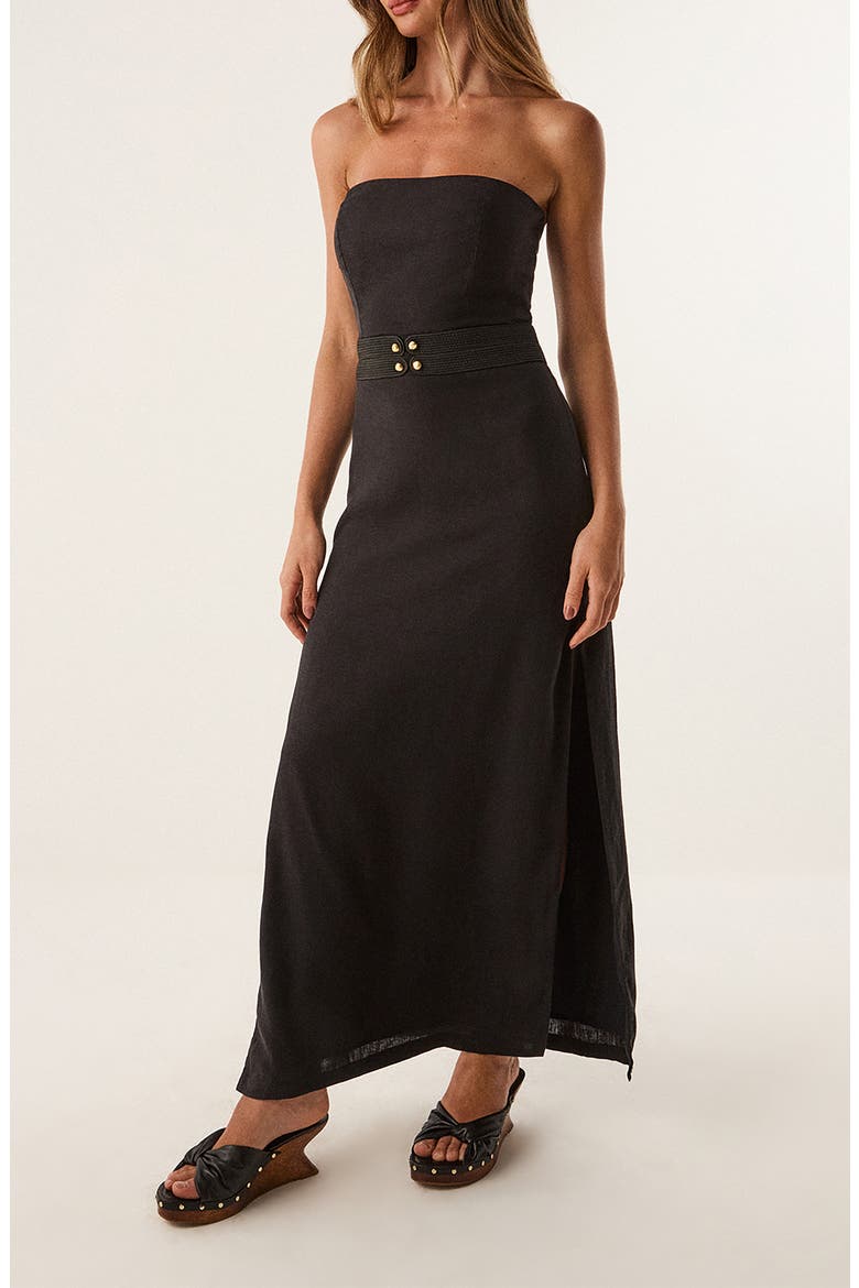 Lian Strapless Cover-Up Maxi Dress, Main, color, BLACK