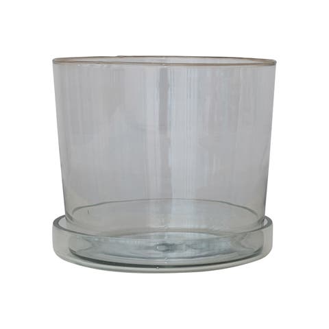 Planter with Drainage Hole and Saucer