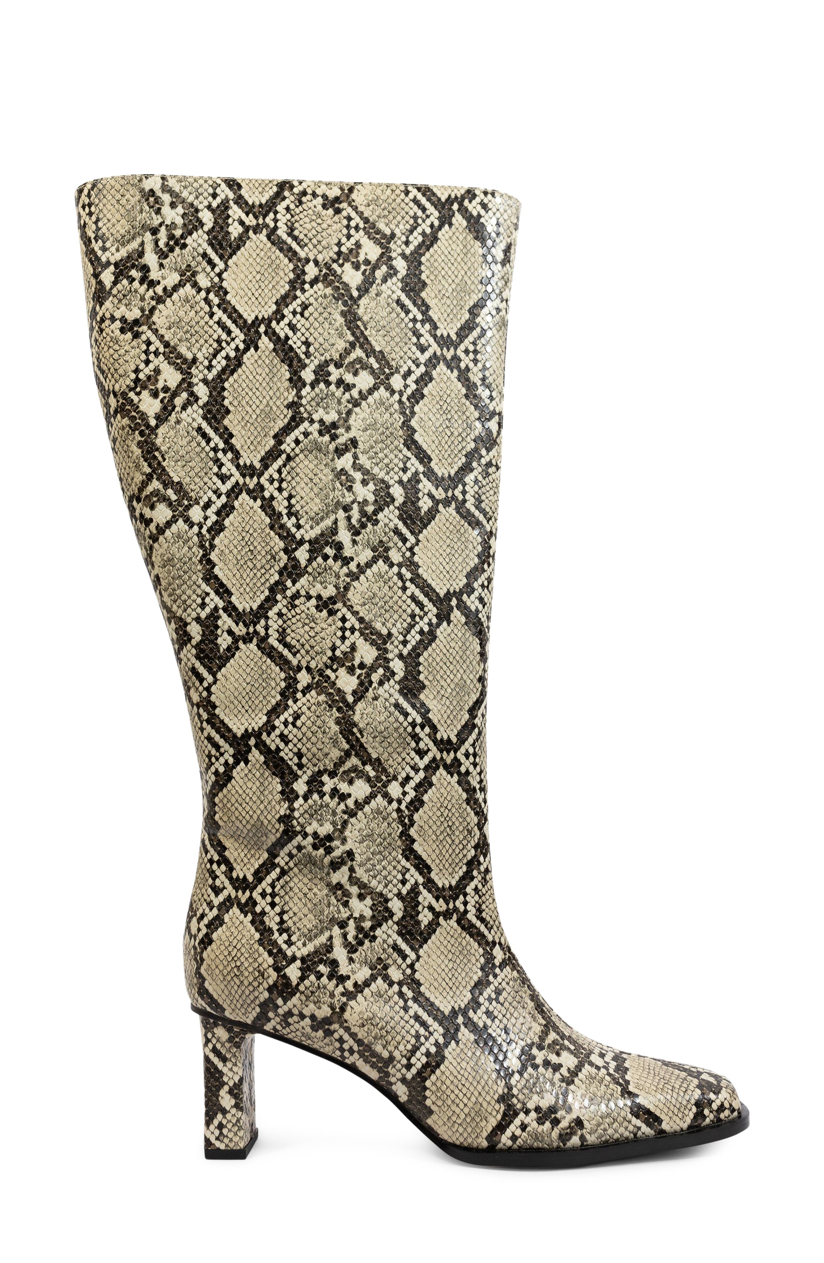 McKenzie Faux Leather Knee High Boot, Alternate, color, SNAKESKIN