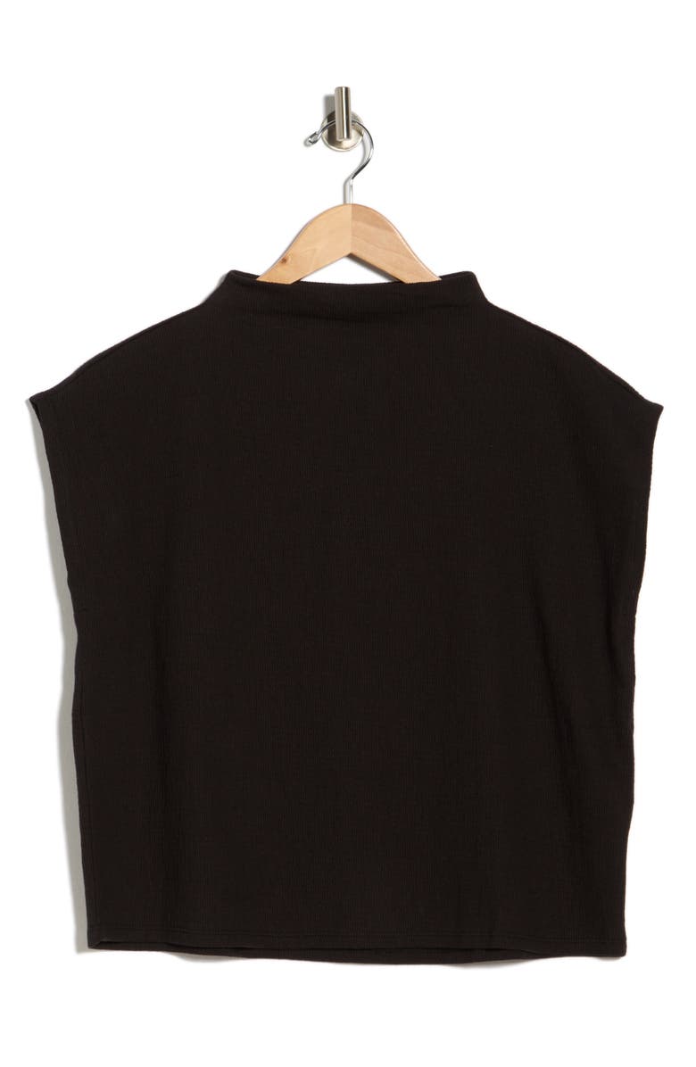 Eileen Fisher Funnel Neck Top, Alternate, color, Black