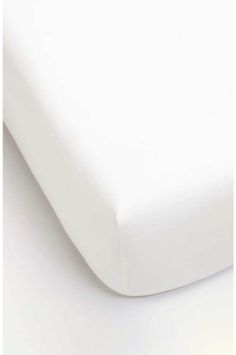 500 Thread Count Egyptian Cotton Fitted Sheet, Alternate, color, WHITE