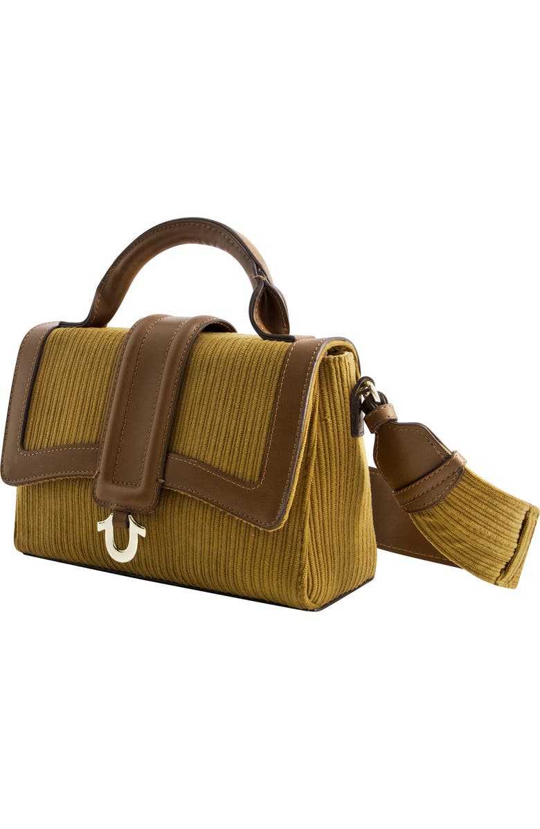 True Religion Corduroy Mini Satchel Bag, Alternate, color, Brown