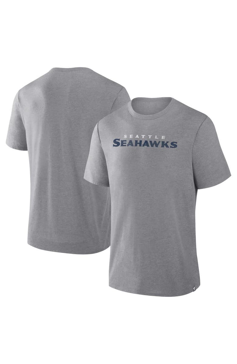 FANATICS Men's Fanatics Heather Gray Seattle Seahawks Pass Rush Tri-Blend T-Shirt, Main, color, Heather Gray