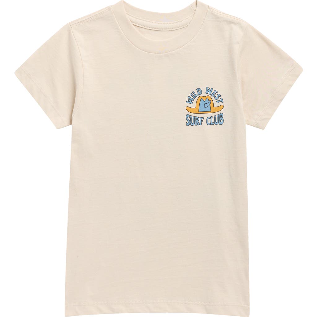 Tiny Whales Kids' Wild West Surf Club Cotton Graphic T-shirt In Neutral